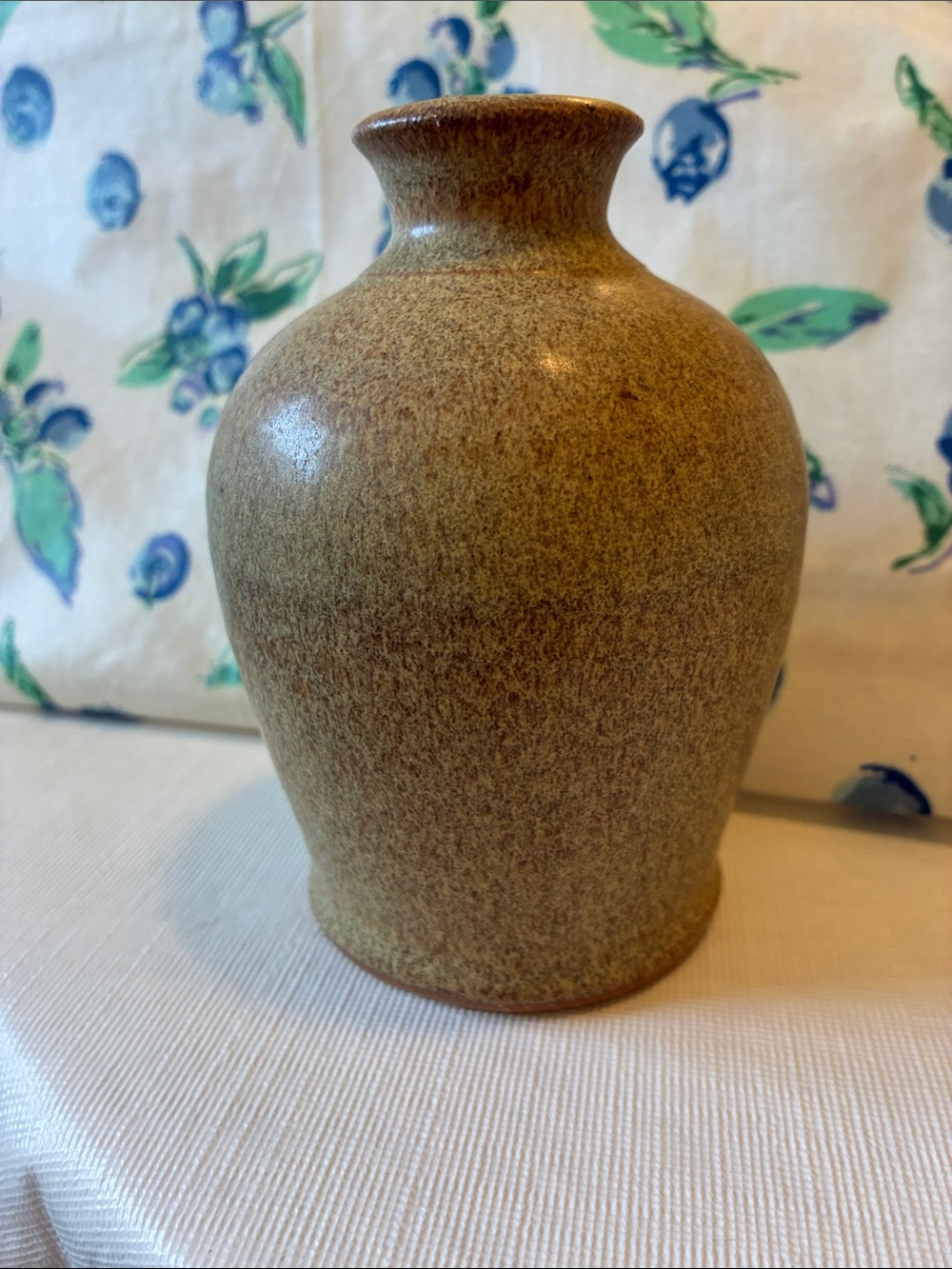 Warm Tan Ceramic Accent Vase - Home Accents